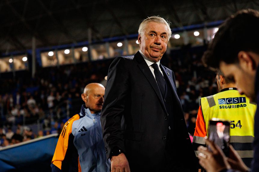 Carlo Ancelotti durante a final da Taça do Rei