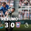 Newcastle 'despacha' Ipswich para o Championship (resumo)