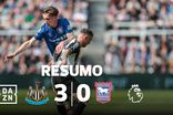 Newcastle 'despacha' Ipswich para o Championship (resumo)