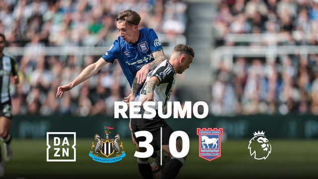 Newcastle 'despacha' Ipswich para o Championship (resumo)