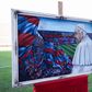 O quadro do Papa Francisco no estádio do San Lorenzo