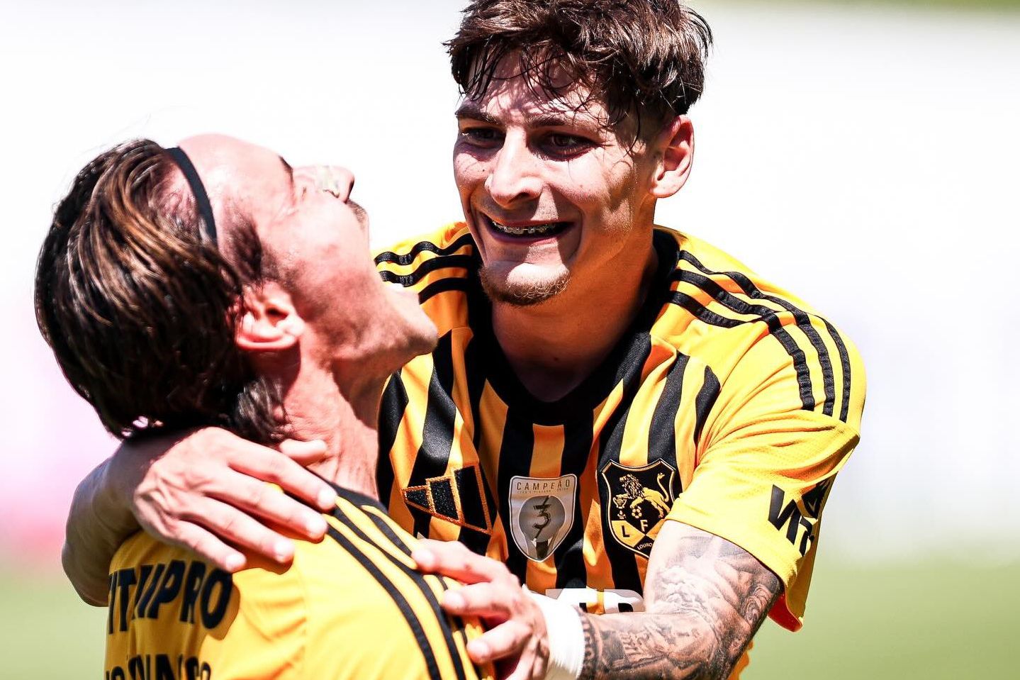 Festa de João Vasco no golo pelo Lusitânia de Lourosa - foto: Facebook/LigaPortugal