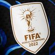 Pormenor do escudo de campeão do Mundo na camisola alternativa da Argentina. Adidas