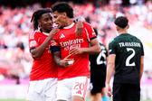 Leandro Barreiro e Richard Ríos, ambos num bom momento de forma, marcaram contra o Moreirense — Foto: IMAGO