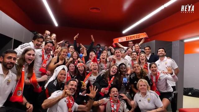 Mesmo à distância, Kika também entrou na festa do hexa do Benfica