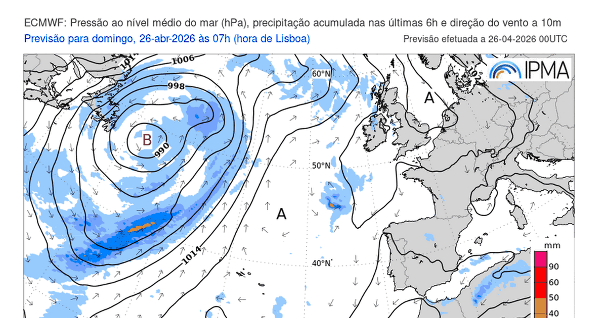 Chuva, granizo e trovoada: 11 distritos sob aviso amarelo