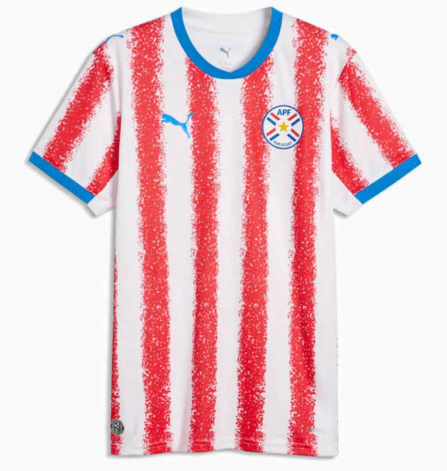 Paraguai (Grupo D), camisola principal. Puma