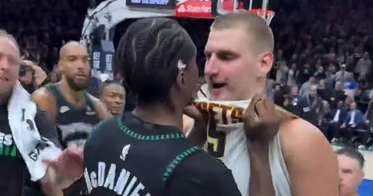 Caos de perto: Jokic lançou-se sobre McDaniels para proteger 'regra' da NBA