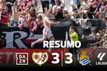Hino ao futebol! Rayo Vallecano-Real Sociedad foi um dos jogos da época (resumo)