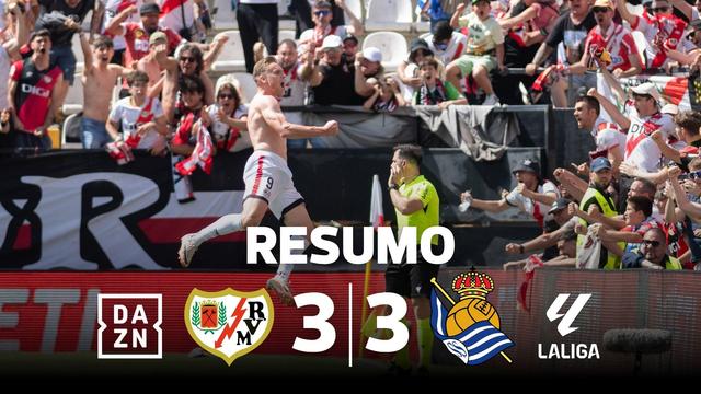 Hino ao futebol! Rayo Vallecano-Real Sociedad foi um dos jogos da época (resumo)