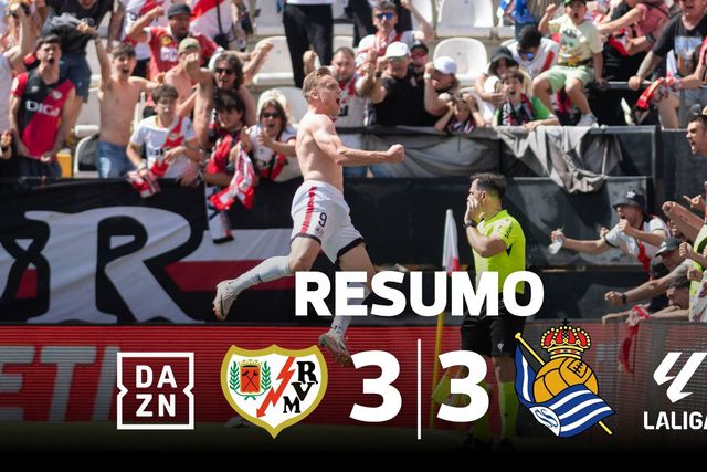 Hino ao futebol! Rayo Vallecano-Real Sociedad foi um dos jogos da época (resumo)