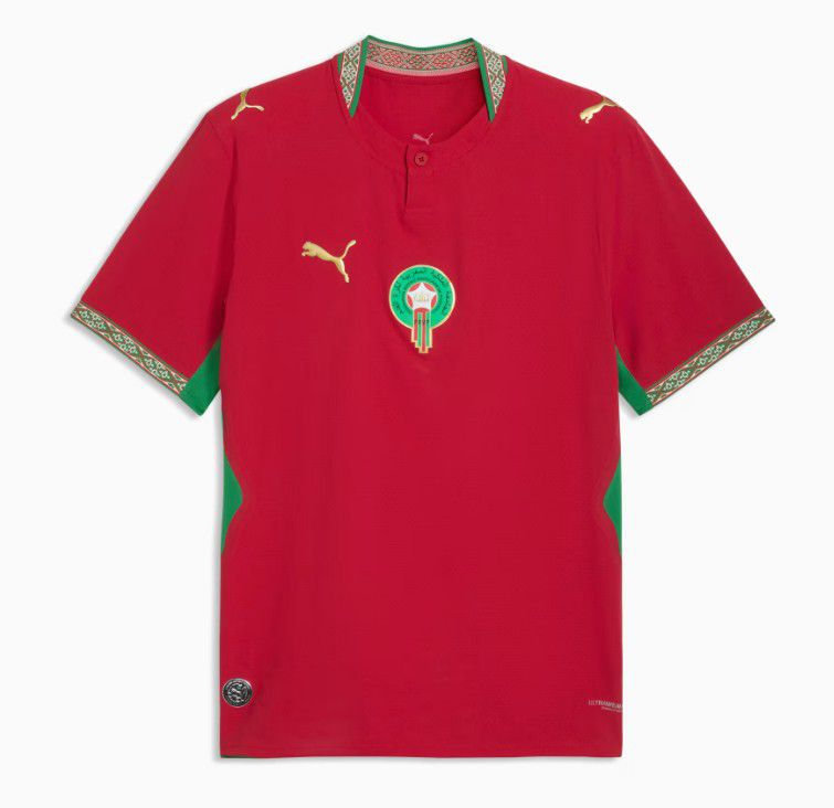 Marrocos (Grupo C), camisola principal. Puma