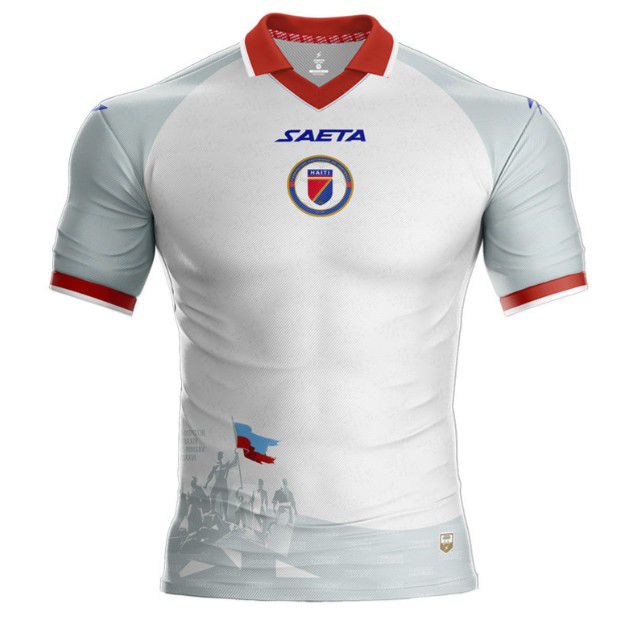 Haiti (Grupo C), camisola secundária. Saeta