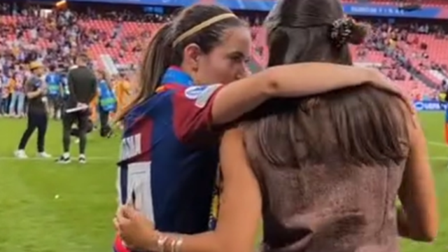 Kika Nazareth deu abraço especial na final da Champions