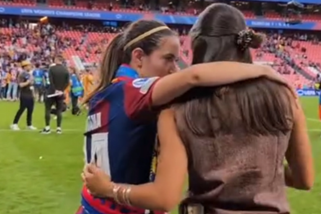 Kika Nazareth deu abraço especial na final da Champions