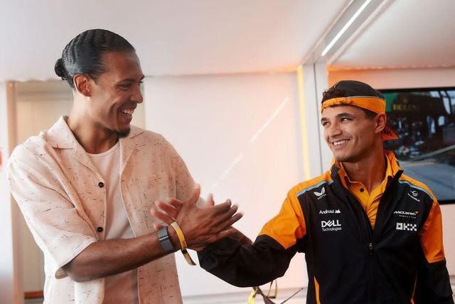 Van Dijk no Mónaco a apoiar Lando Norris