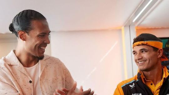 Van Dijk no Mónaco a apoiar Lando Norris