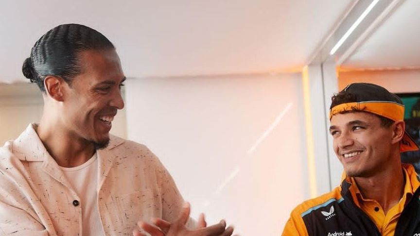 Van Dijk no Mónaco a apoiar Lando Norris