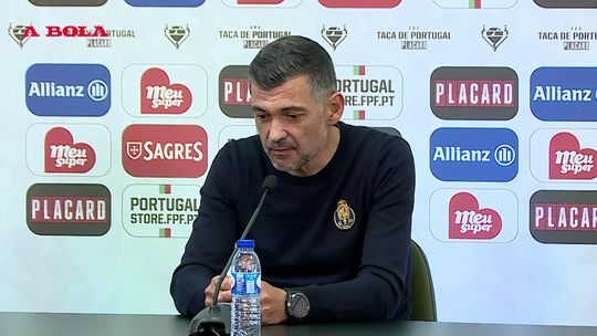 A reação de Sérgio Conceição à expulsão na final da Taça de Portugal