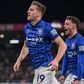 Liam Delap após marcar golo pelo Ipswich