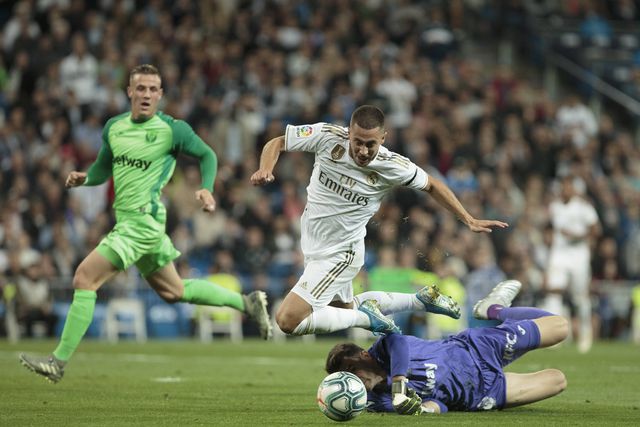 Eden Hazard num dos últimos jogos pelo Real Madrid