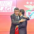 Bruno Lage com Rui Costa na apresentação como treinador do Benfica