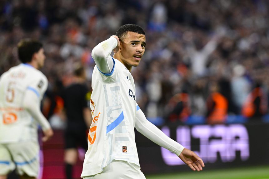 Mason Greenwood terminou a época passada com 21 golos pelo Marselha na Ligue 1 (IMAGO)
