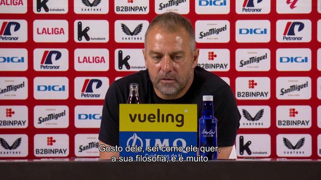 Flick sobre novo 'rival' do Real Madrid: «Gosto dele»