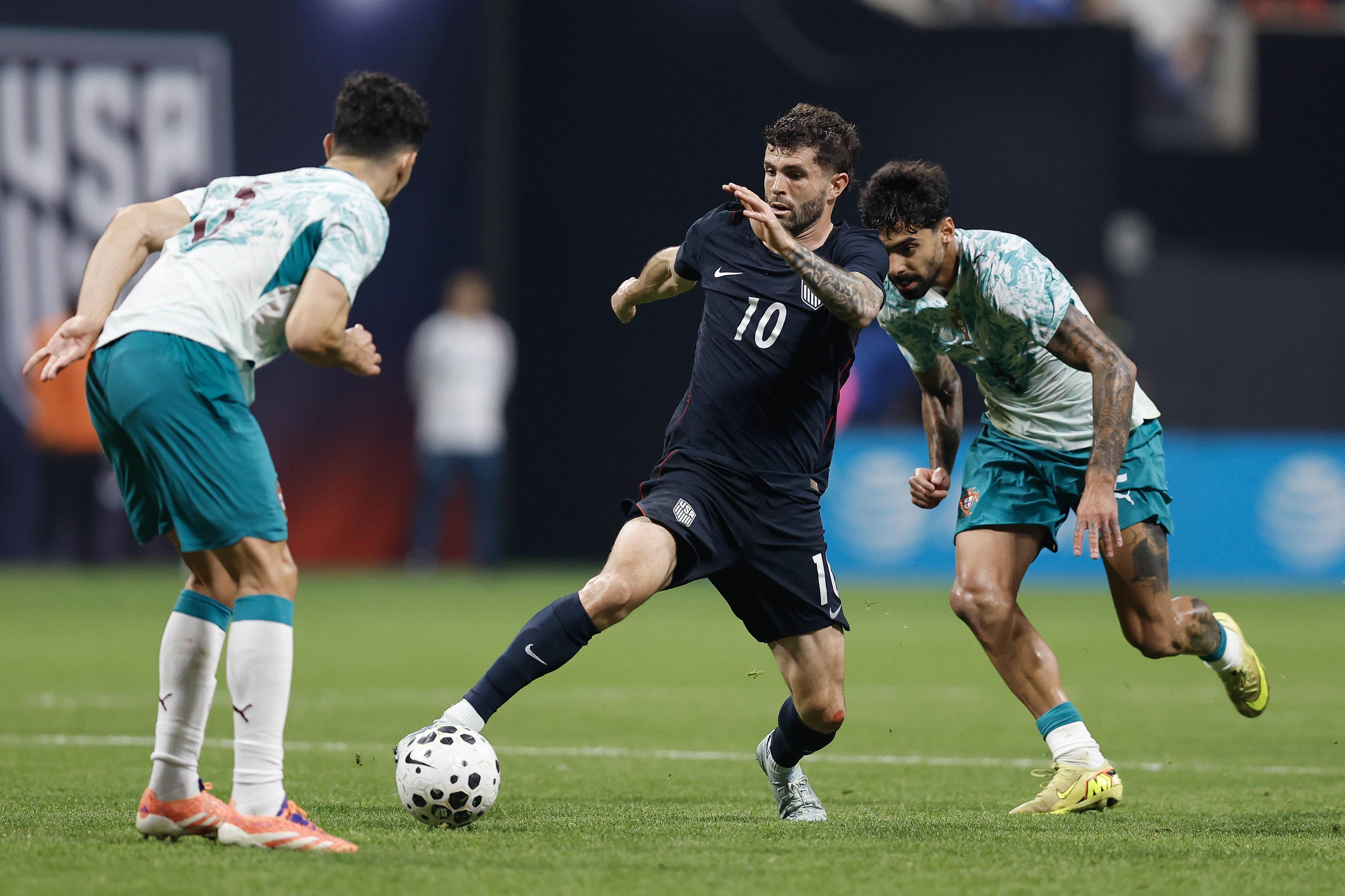 Pulisic no encontro particular com Portugal