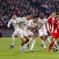 Lance do duelo entre Real Madrid e Bayern para a Champions