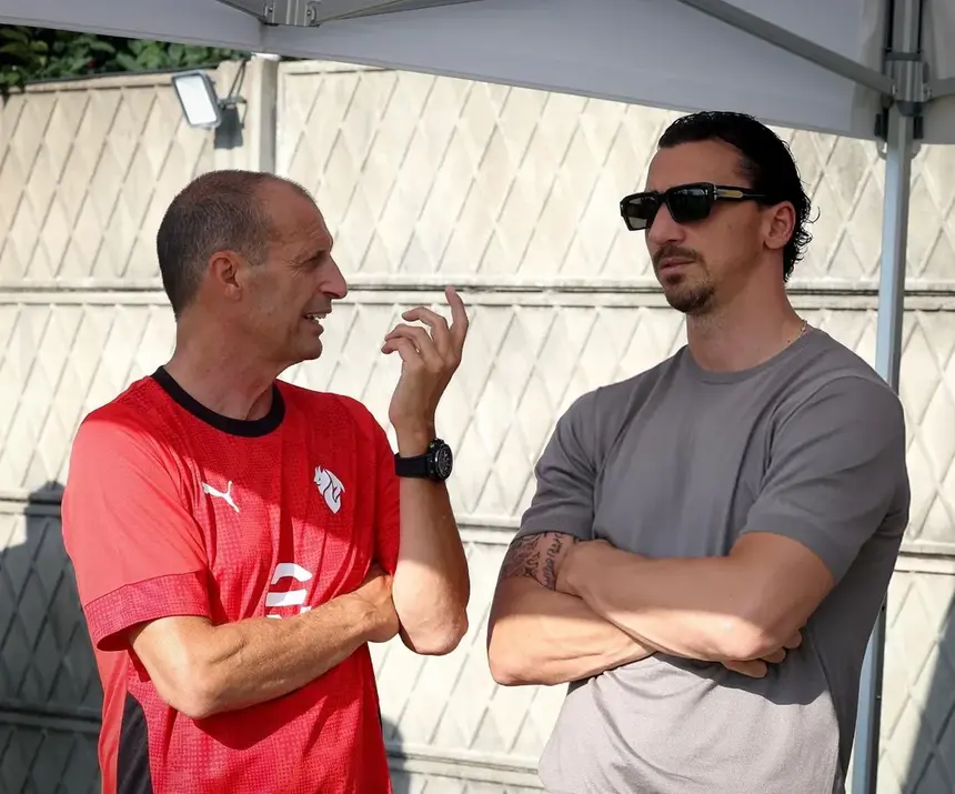Massimo Allegri e Zlatan Ibrahimovic