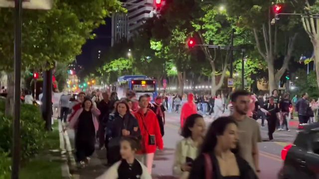 Festa rija nas ruas de Tiblissi depois da histórica vitória contra Portugal