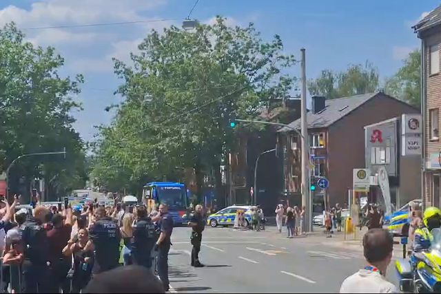 Chegada dos jogadores portugueses a Gelsenkirchen