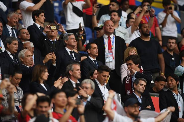 Pedro Proença a assistir ao Portugal-Geórgia