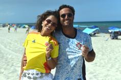 O casal luso-colombiano que vai viver este jogo de forma muito especial... e com rivalidade