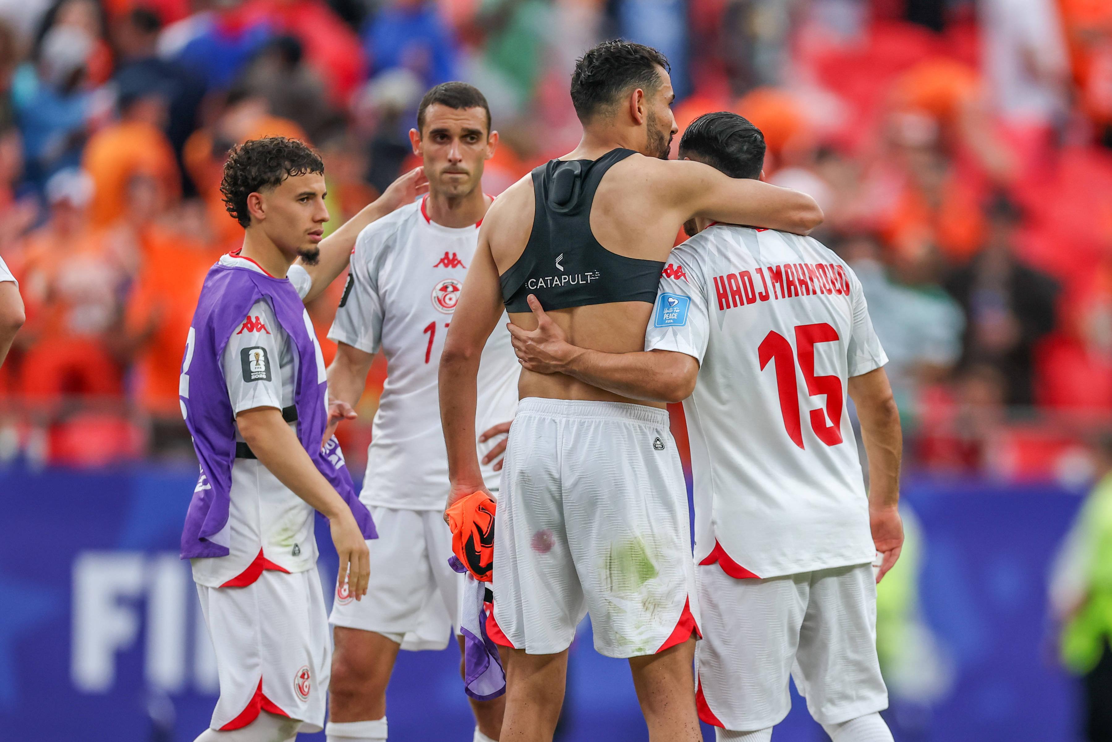Jogadores da Tunísia não esconderam a desilusão