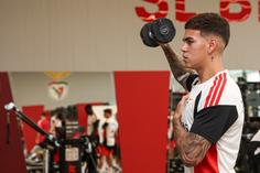 Barrenechea a trabalhar no ginásio - Foto: Benfica