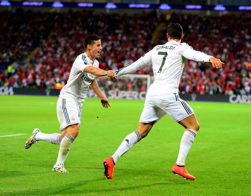 James Rodriguez e Cristiano Ronaldo no Real Madrid - Foto: IMAGO