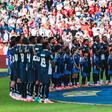 Jogadores do Panamá a cantar o hino nacional