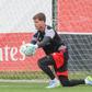 André Gomes em ação no treino do Benfica - Foto: Benfica