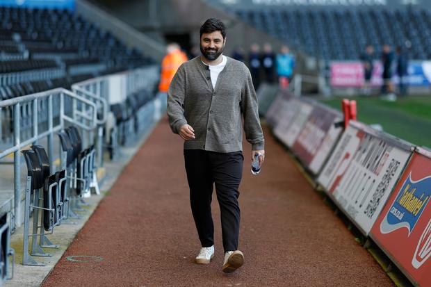 Vítor Matos à chegada para um jogo do Swansea na segunda metada da temporada — Foto: IMAGO