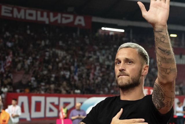 Marko Arnautovic apresentado. Foto Estrela Vermelha/X