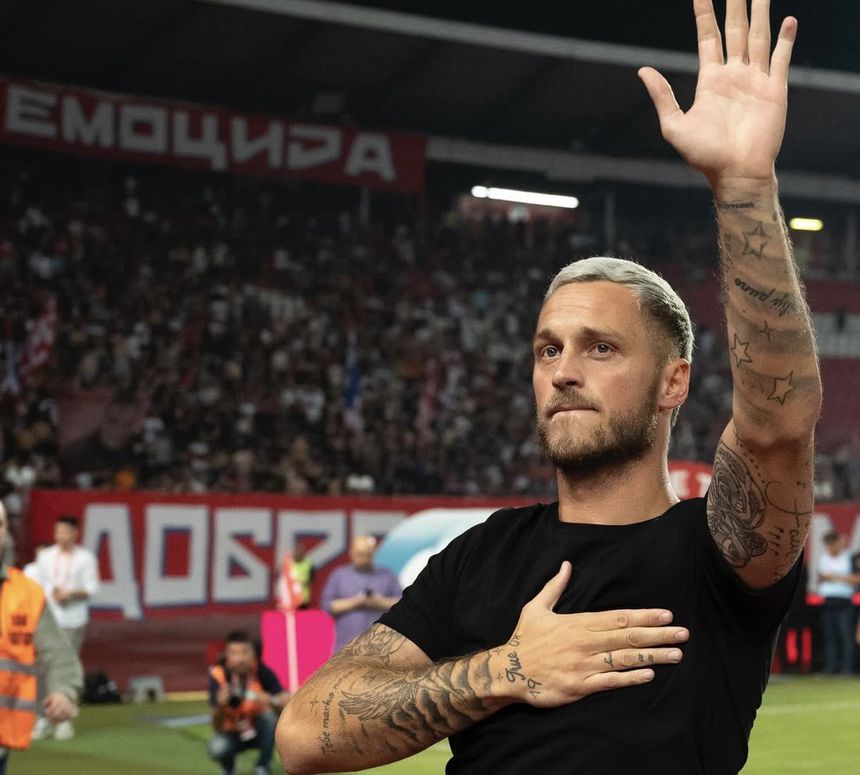 Marko Arnautovic apresentado. Foto Estrela Vermelha/X