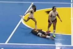 Chocante: jogadora suspensa por cinco anos após pontapear cabeça de adversária