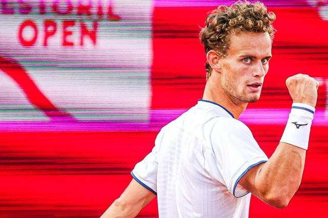 Luca Van Assche, 22 anos, é o novo campeão do Estoril Open. Foto Milenium Estoril Open
