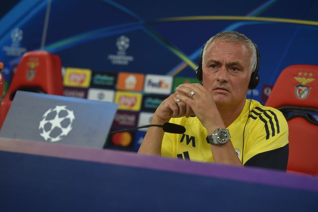 José Mourinho na conferência prévia ao Benfica-Fenerbahçe (foto: Miguel Nunes/A BOLA)