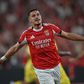 Franjo Ivanovic, avançado croata de 21 anos, tem a bola controlada e prepara-se para mais um lance ofensivo do Benfica na receção ao Tondela, jogo da 3.ª jornada da Liga realizado a 23 de agosto