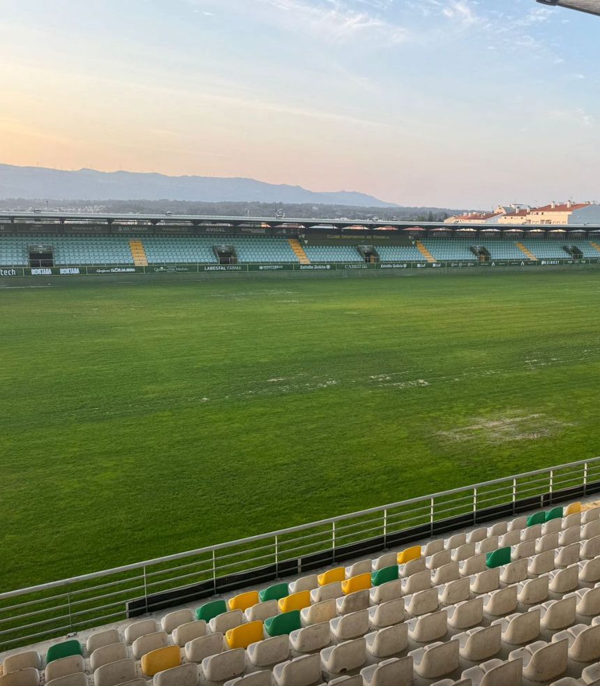 Fotografia do relvado do Estádio João Cardoso, do Tondela, a 26 de agosto (DR)