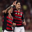 Luiz Araújo e Pedro em festa pelo Flamengo