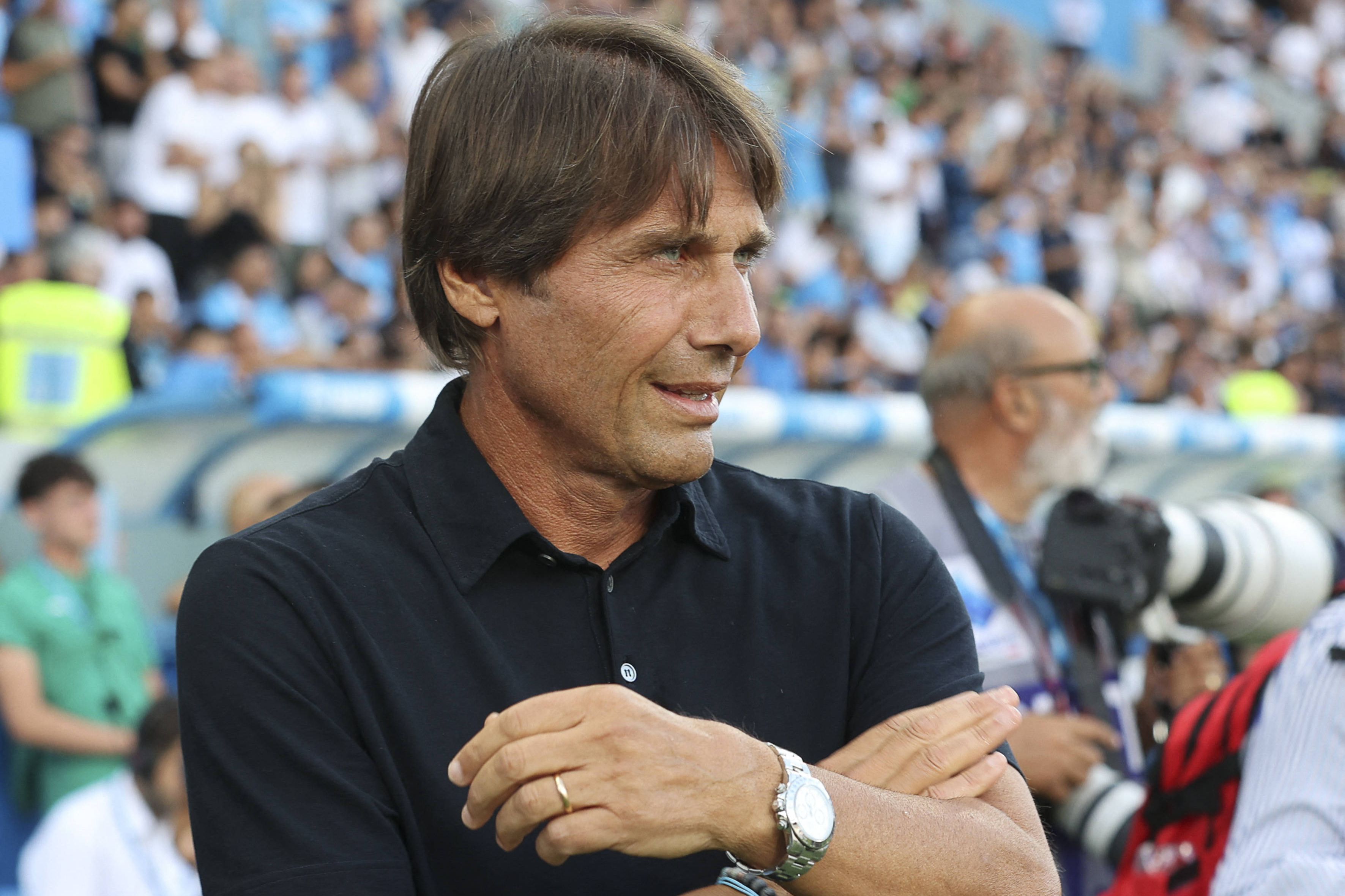 Antonio Conte na vitória da Nápoles frente ao Sassuolo por 2-0 Foto: IMAGO